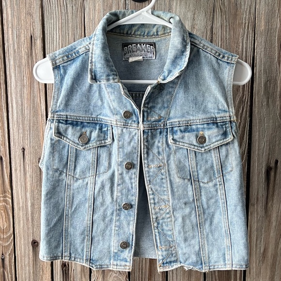 Breaker Jackets & Coats Vintage Breaker Jeans Denim Vest Poshmark